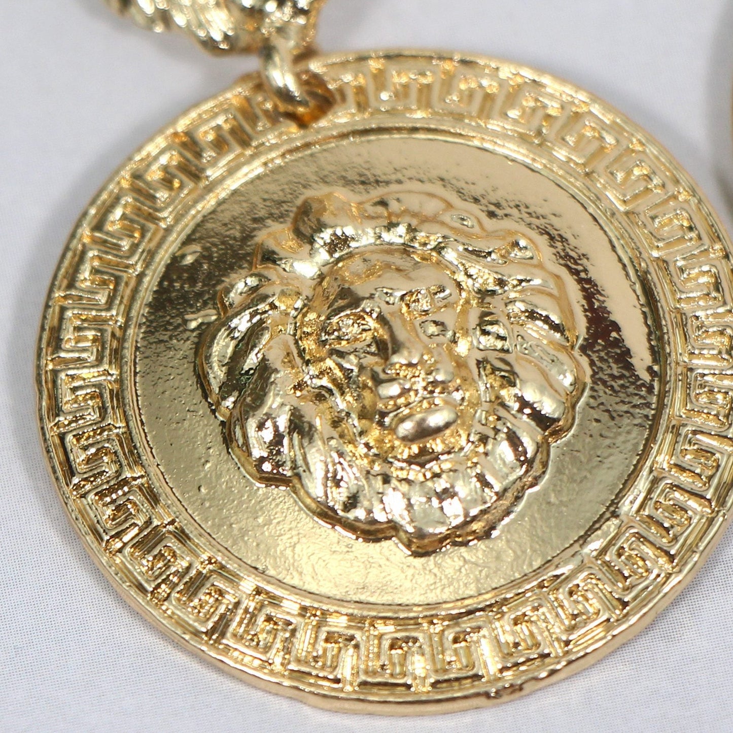 Gold Lioness Vintage Drop Earrings