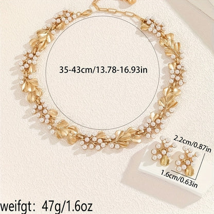 Vintage Charm Pearl- Collana Vintage Stile Europeo e Americano con Perle Finto