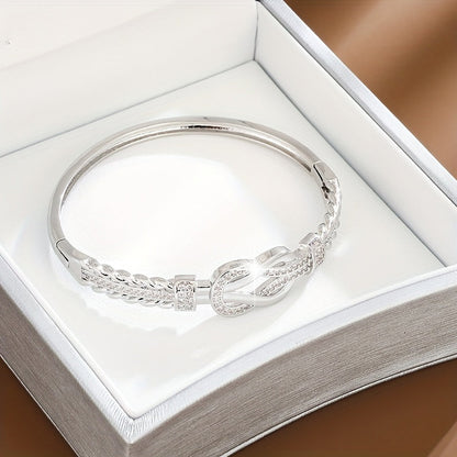 Donna+ Classic- Bracciale elegante in zircone cubica dorata per donne