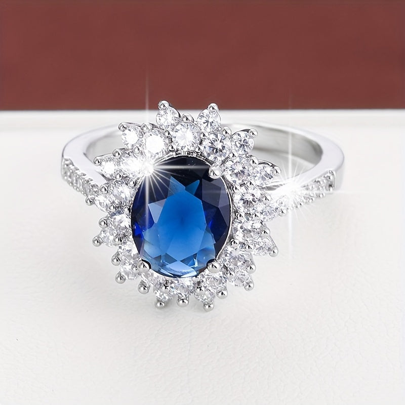 Elegant Bloom Ring - Anello di lusso semplice con zircone girasole e rame