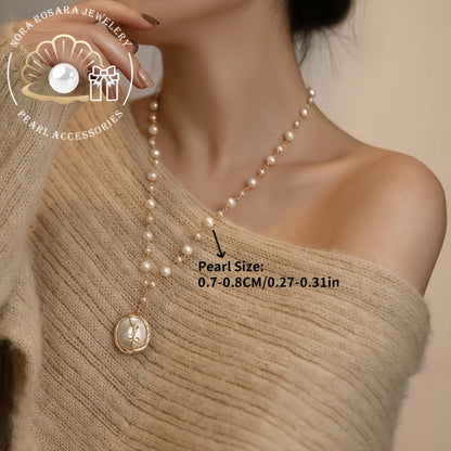 Collana Lunga in Perle Barocche – Elegante e versatile, perfetta per feste o regali. Raffinata semplicità per tutte le occasioni.