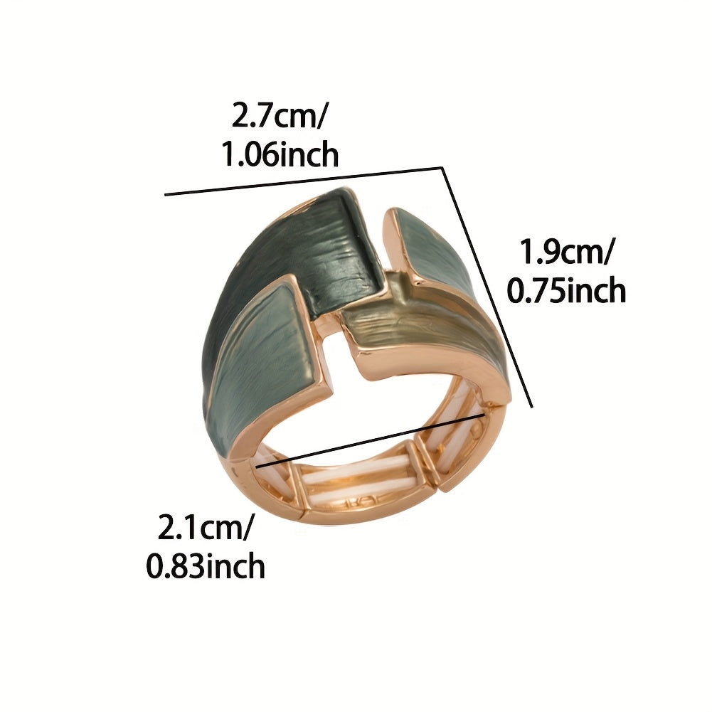 Lumena - 1 Anello in Lega di Zinco Smaltato Vintage