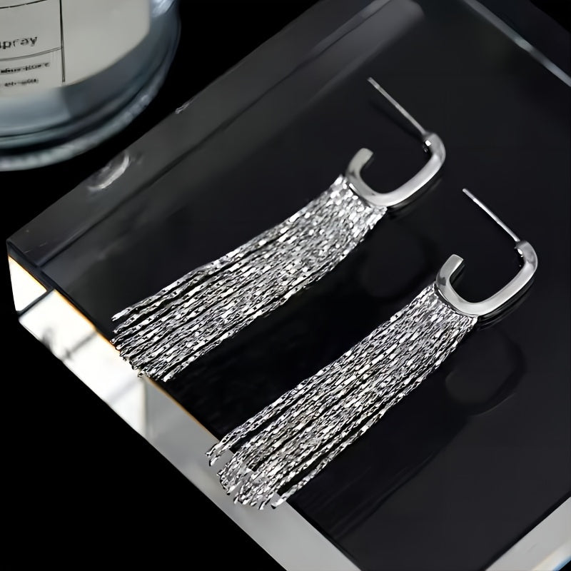 Nappa Chic -  Con Nappe A Forma Di G, Orecchini Con Nappe Geometriche