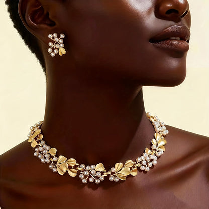 Vintage Charm Pearl- Collana Vintage Stile Europeo e Americano con Perle Finto