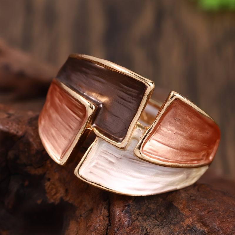 Lumena - 1 Anello in Lega di Zinco Smaltato Vintage