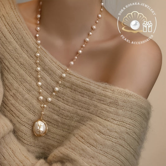 Collana Lunga in Perle Barocche – Elegante e versatile, perfetta per feste o regali. Raffinata semplicità per tutte le occasioni.