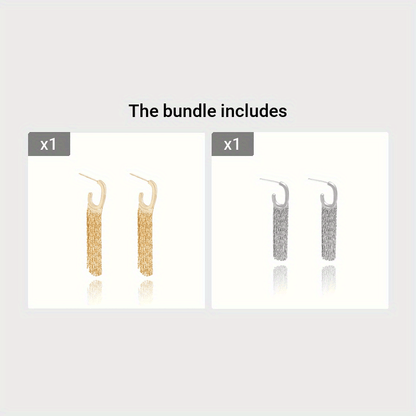 Nappa Chic -  Con Nappe A Forma Di G, Orecchini Con Nappe Geometriche