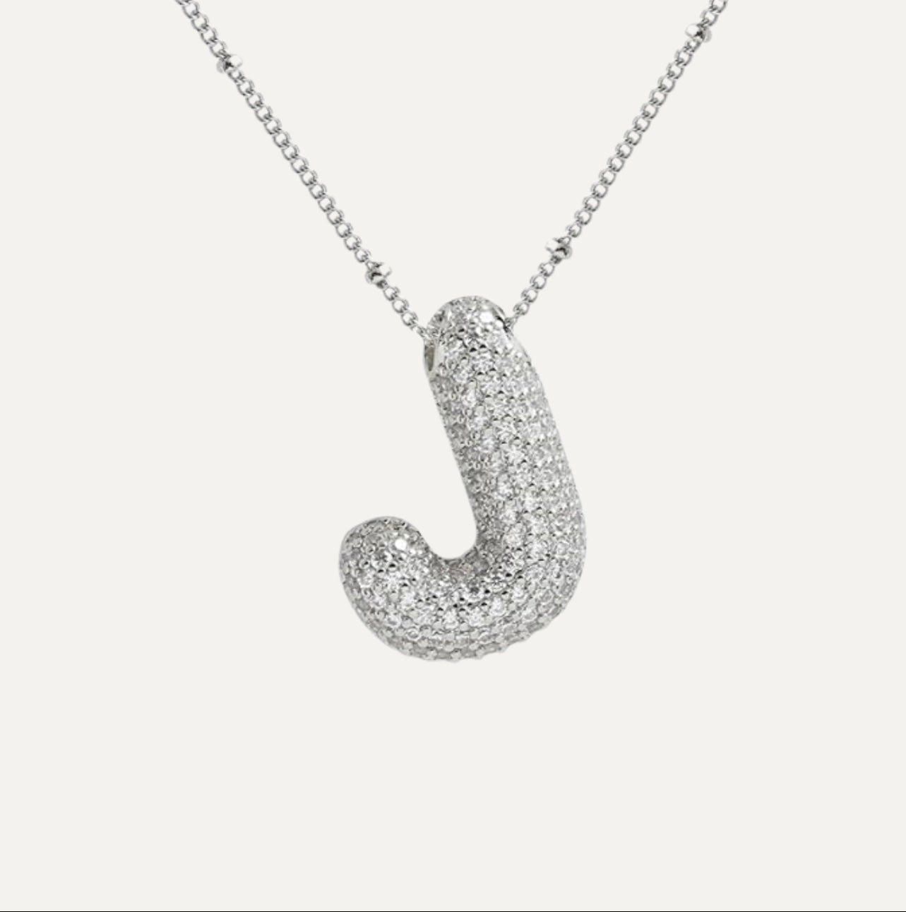 Savannah | Collana con Lettera a Bolla in Diamante