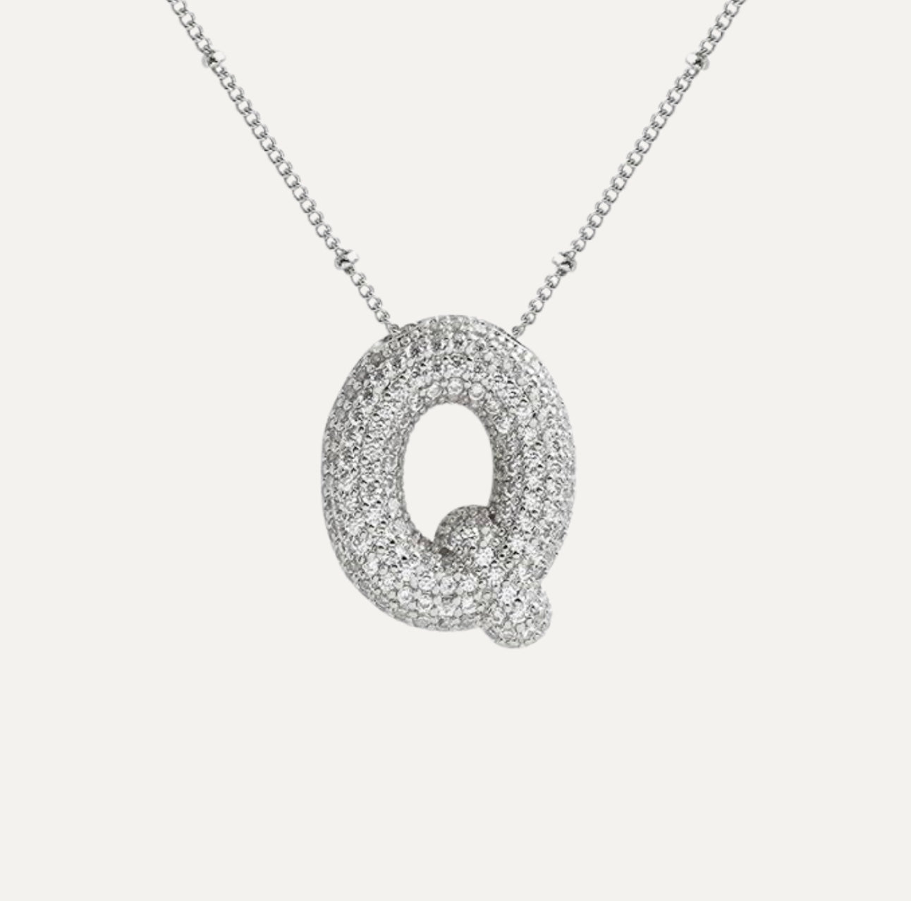 Savannah | Collana con Lettera a Bolla in Diamante