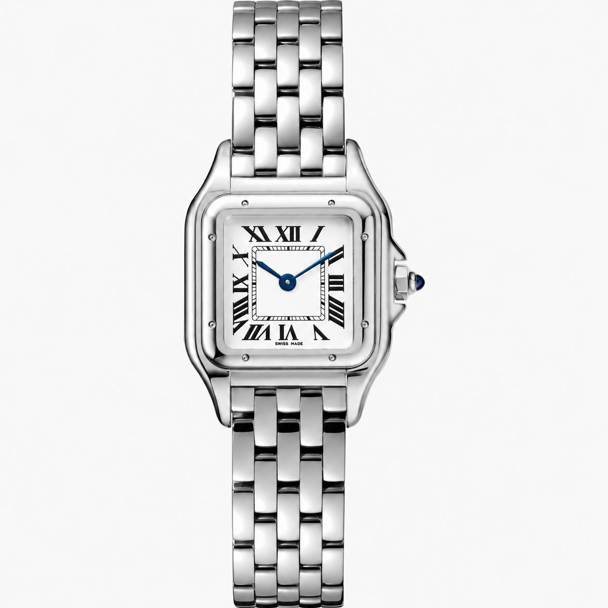 Elegant Silver Roman Watch
