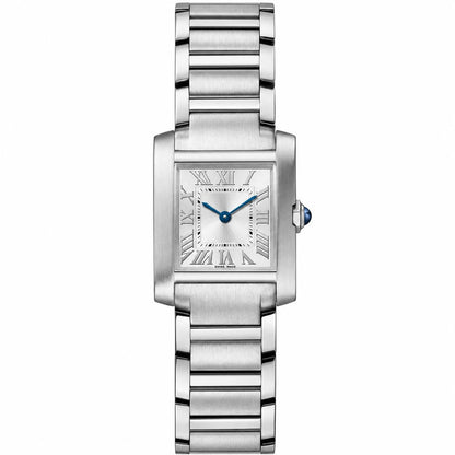 Elegant Silver Roman Bracelet Watch