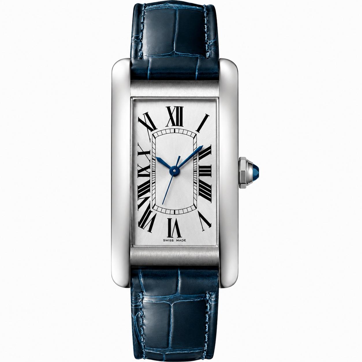Elegant Silver Roman Leather Watch