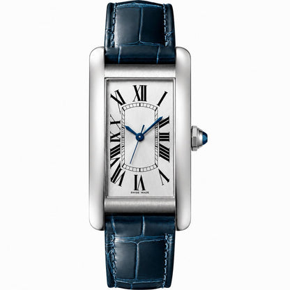 Elegant Silver Roman Leather Watch