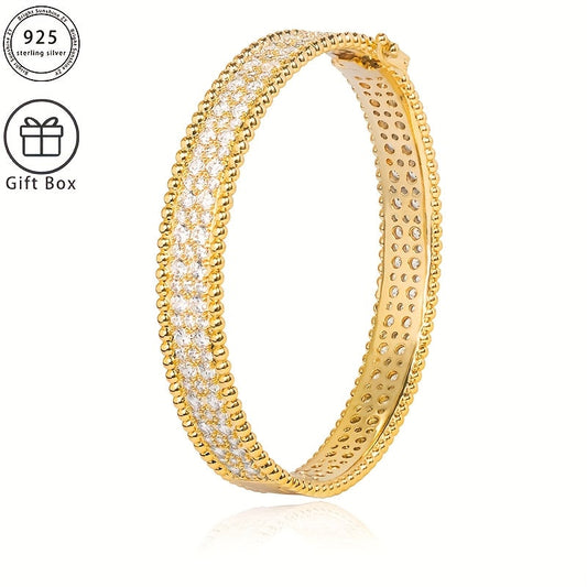 Un bracciale di lusso con brillanti in zirconia a stella piena in argento 925 per le signore