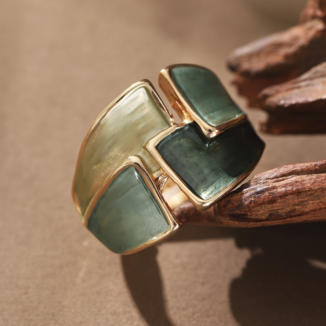 Lumena - 1 Anello in Lega di Zinco Smaltato Vintage