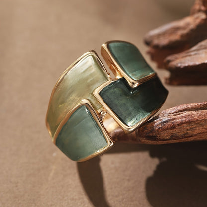 Lumena - 1 Anello in Lega di Zinco Smaltato Vintage