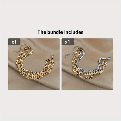 Solenn -  Stainless Steel Wheat Design Golden