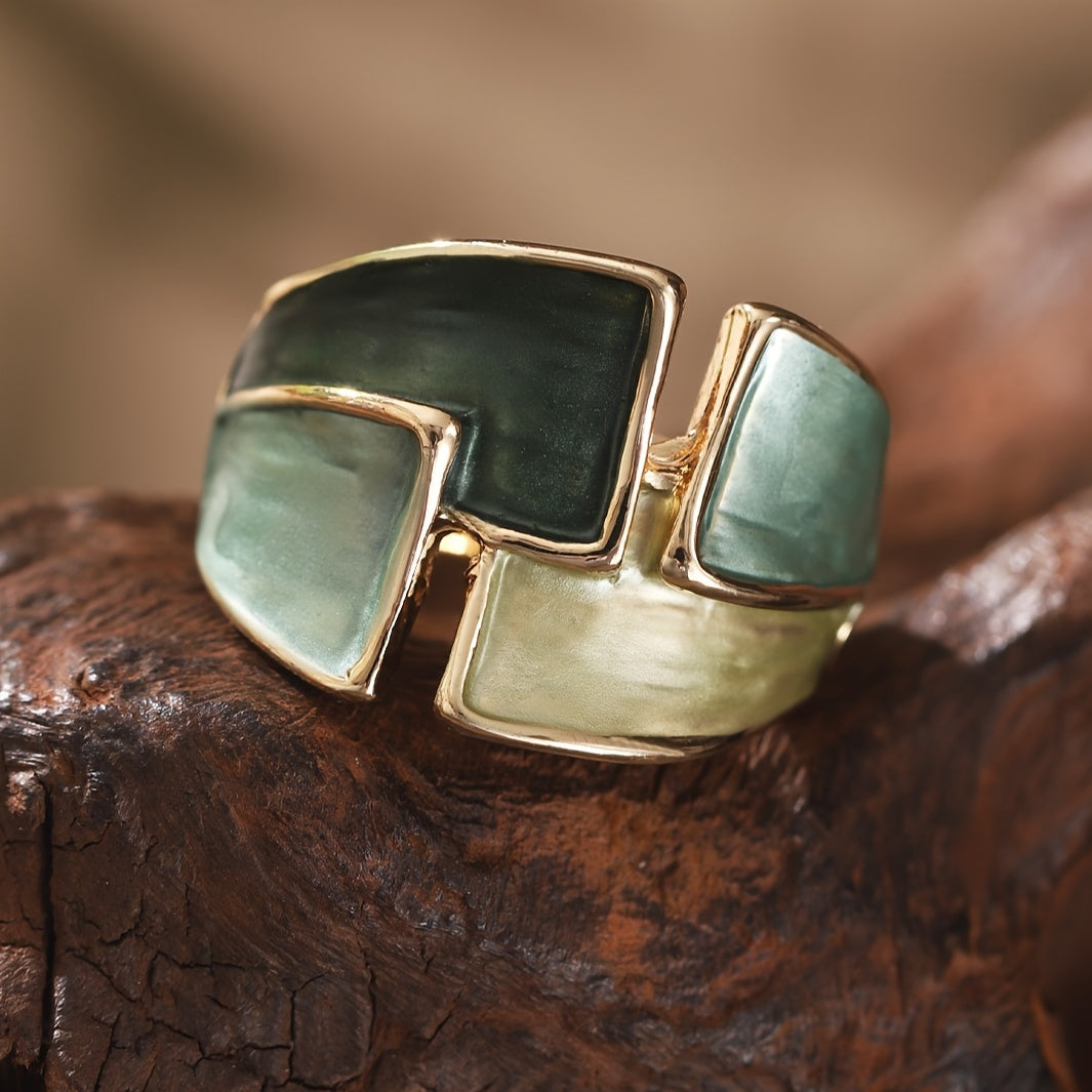 Lumena - 1 Anello in Lega di Zinco Smaltato Vintage