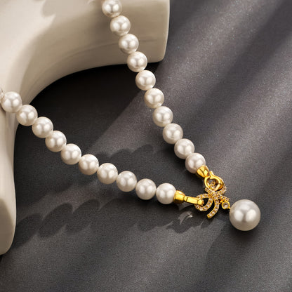 Collana Minimal in Argento 925 con Perle – Stile Contemporaneo