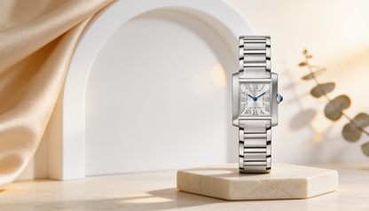 Elegant Silver Roman Bracelet Watch