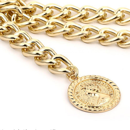 Vintage Gold Chain Tassel Belt