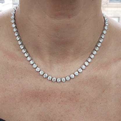 Classic Round Cut Tennis Necklace